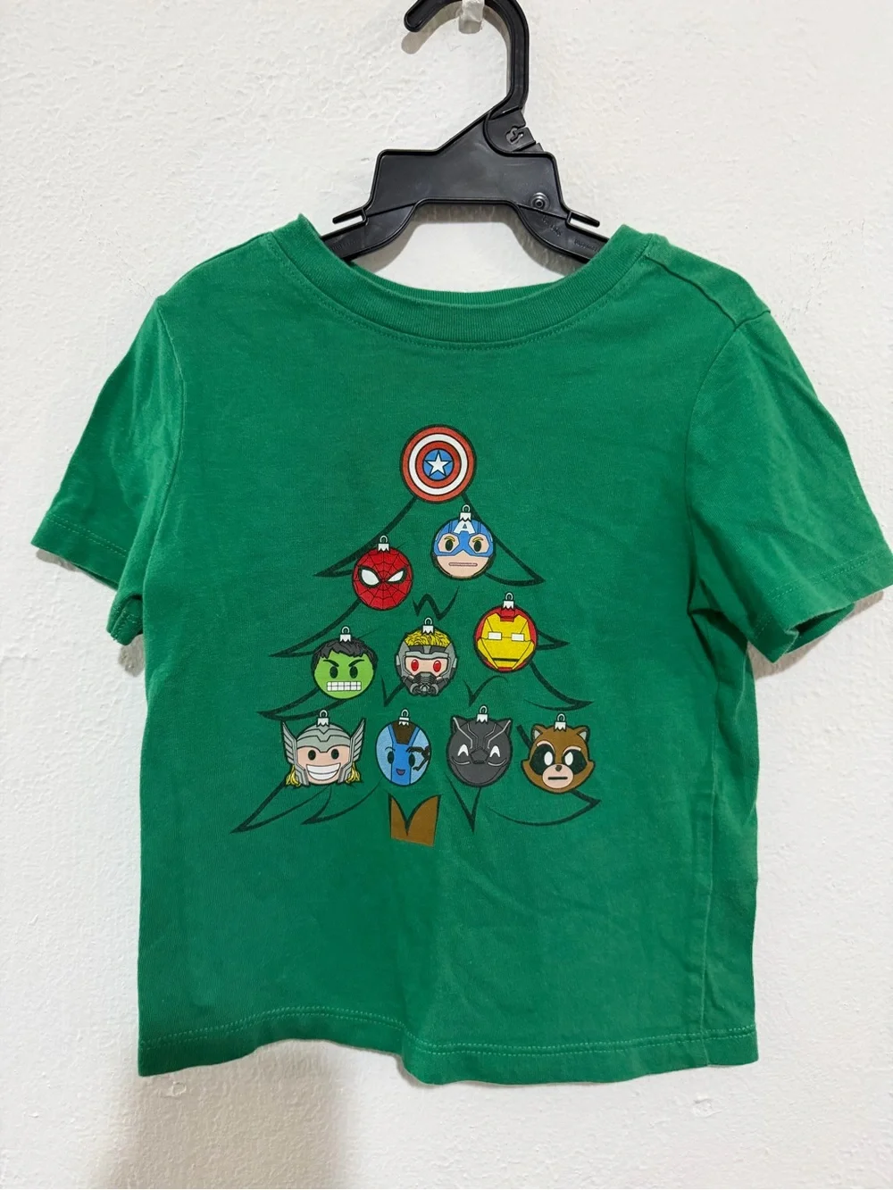 Marvel Green Kids Superhero Ornament Tree Tee